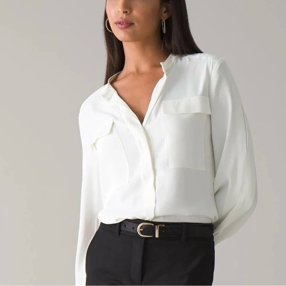 White House Black Market Tops - WHBM Long-Sleeve Soft Shirt